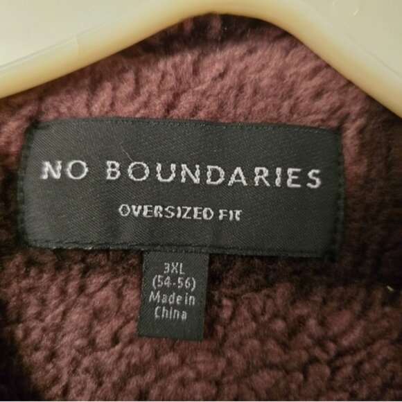 No Boundaries Mens Sherpa Oversized Trucker Jacket Multicolor Full Zip 3XL - Picture 7 of 14